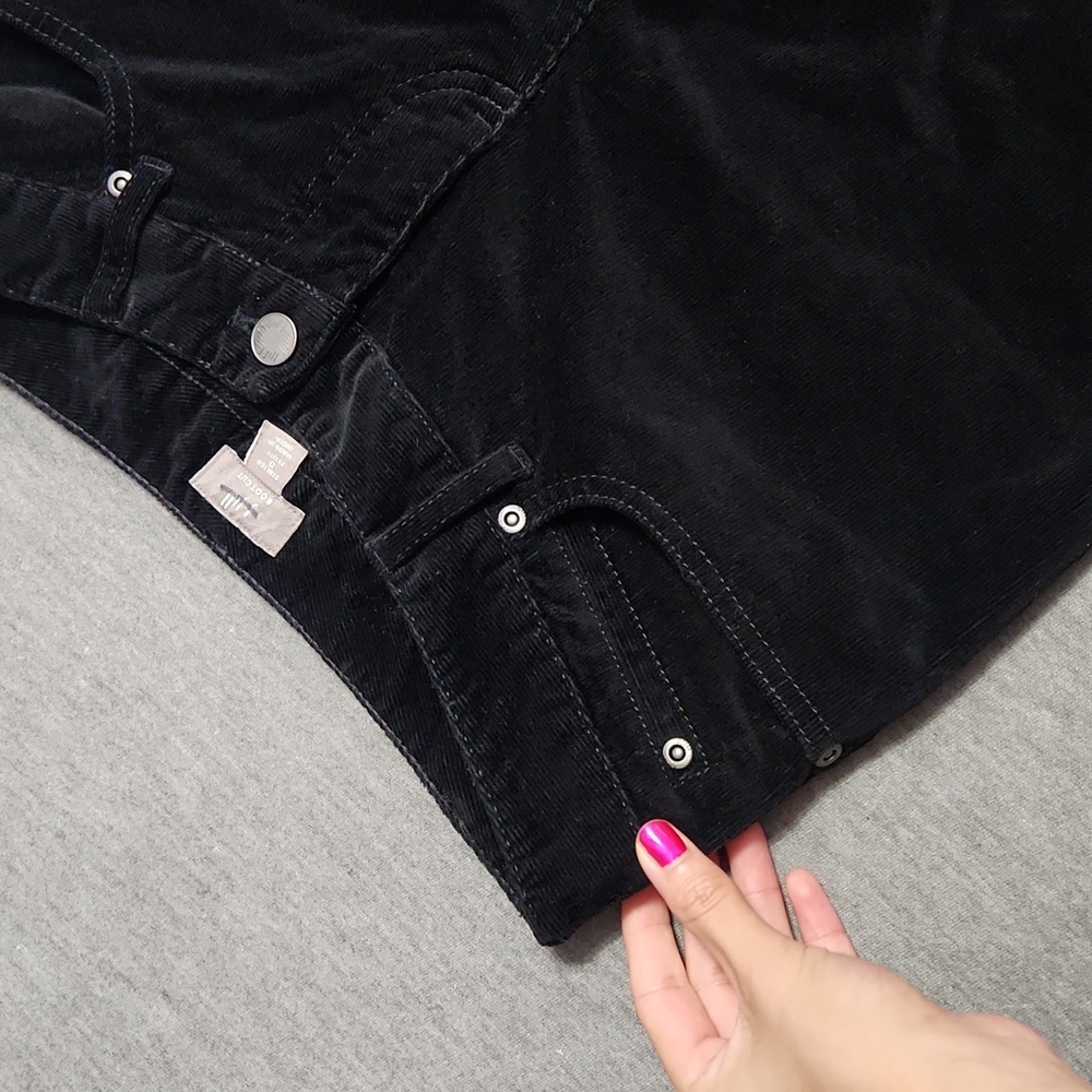J. Jill Black Corduroy Velvet Velour Mid Rise Bootcut Kick Flare Pants - Picture 8 of 11